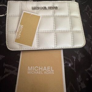 Michael Kors Ivory Quilted Pouch